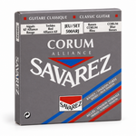 Savarez 500ARJ classical guitar strings package, three-quarter angled view
