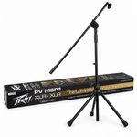 Peavey PV-MSP1 microphone package, angled view of the tripod boom stand and PV-MSP1 package box
