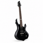 ESP LTD F-10 Series black electric guitar, angled view
