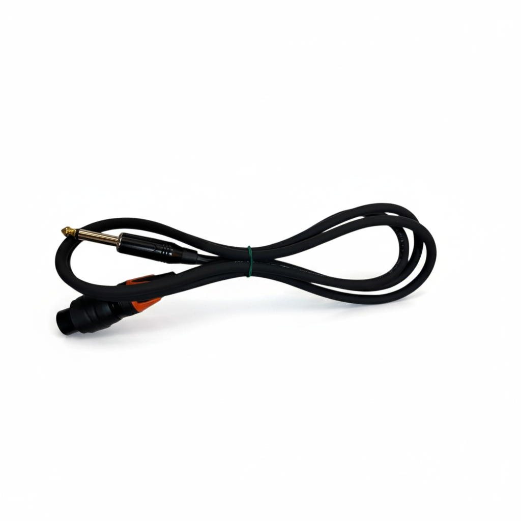Proel 1.5m mono jack female audio cable arranged on a white background