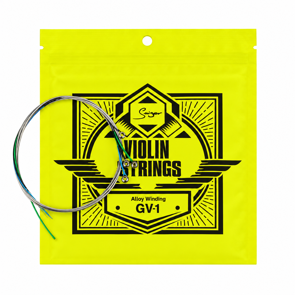 Smiger GV-1 violin strings package, full front view with original manufacturer packaging and no external stickers or labels