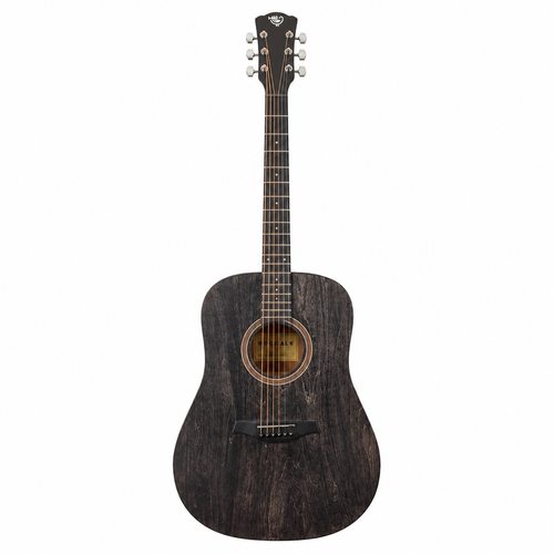 Full front view of the Rockdale Maverick D1 RB dreadnought acoustic guitar.