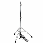 One Cymbal G500 cymbal stand shown in close detail with its hardware, tripod base, and integrated pedal at the lower end