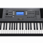 Close-up of the Yamaha PSR-A300 Oriental display and control panel