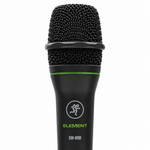 Close-up of the Mackie EM-89D microphone grille and upper body.