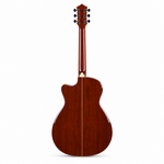 Smiger M-D10S natural acoustic guitar, straight back view showing the original body shape, wood finish, neck, and headstock