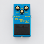 Front view of the BOSS BD-2-B50A 50th Anniversary Blues Driver guitar effects pedal.