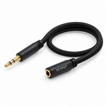 YCYPX HEI 0.5 m AUX audio extension cable, angled view showing the cable and 3.5 mm connectors