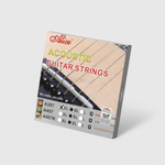Alice A207 acoustic guitar strings package shown at a 45 degree angle with the front label, A207 XL marking, and package edge visible on a clean white background