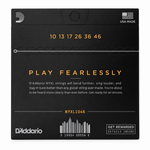 Back view of the D'Addario NYXL1046 package showing the six-string 10–46 gauge set.