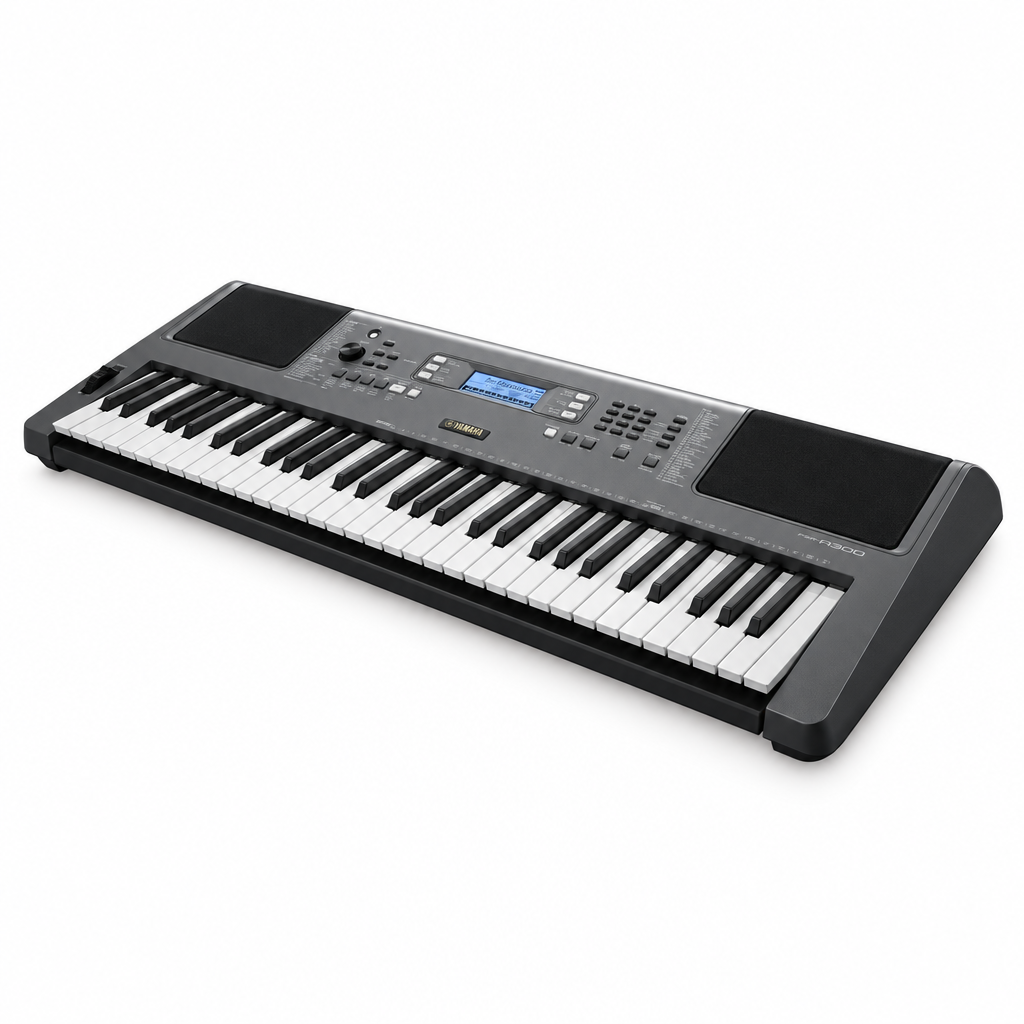 Yamaha PSR-A300 Oriental 61-key keyboard, angled view