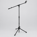 Unbranded M-300 microphone stand shown from a three-quarter angle with its adjustable stand, boom arm, microphone mount, and tripod base