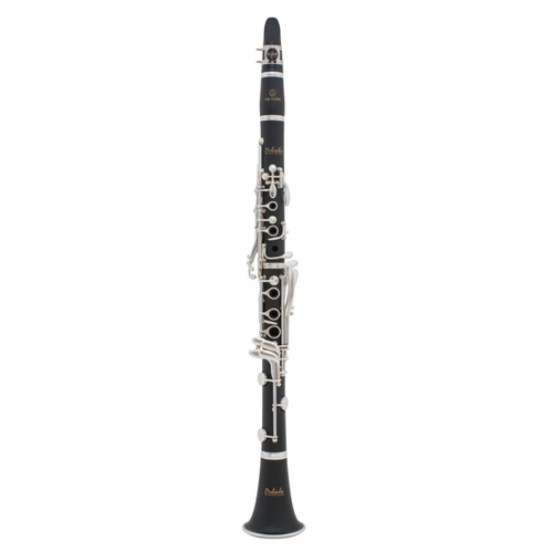 Khon 6402M Bb clarinet with matte black finish shown upright from the front, displaying the full keywork, mouthpiece, and bell