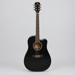 Enjoy E41-DD1 MY4102 acoustic guitar in the black finish shown from the front