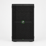 Full front view of the Mackie Thump210 powered loudspeaker with front grille and Mackie badge.