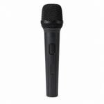Rear view of the black Carry-On dynamic microphone.