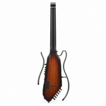 Donner HUSH-I silent acoustic-electric travel guitar, straight back view showing the compact body and removable side frames