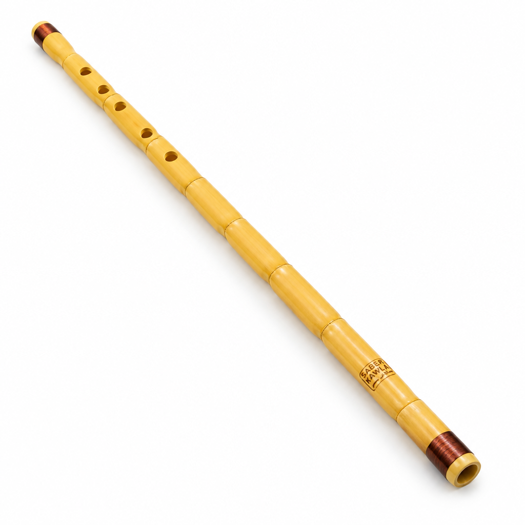 Saber Kawala professional Arabic ney nay flute, angled view