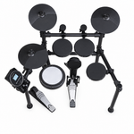 Practice rhythms and build your own kit sound with the MZ52O electronic drum set. The 8-inch dual-zone mesh snare and compact toms provide a varied playing setup, while choke-equipped crash and ride pads add control to cymbal accents.

Drums and cymbals
Three 7.5-inch single-zone toms and one 8-inch dual-zone mesh snare
10-inch crash and ride cymbals, each with choke; 10-inch hi-hat with continuous-type pedal
6-inch kick pad; support for a second crash and double-bass triggering
Sounds and practice
25 prese