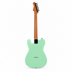 Straight back view of the Luxar S-G17-PRO electric guitar preserving its original mint green finish, body shape, neck, headstock, tuning machines, and visible hardware