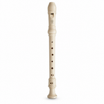 Yamaha YRS-24B ivory soprano recorder, full front view