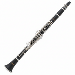 Khon 6402M Bb clarinet with matte black finish shown at a three-quarter angle, displaying the keywork, mouthpiece, and bell