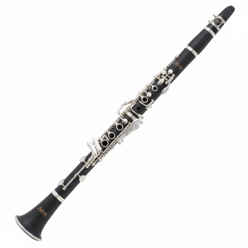 Khon 6402M Bb clarinet with matte black finish shown at a three-quarter angle, displaying the keywork, mouthpiece, and bell