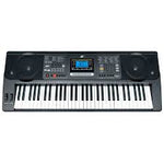 Keyboard with various controls on a white background