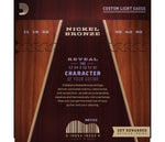 D'Addario NB1152 Nickel Bronze Acoustic Guitar Strings Light - 11-52
