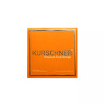 An orange square box for KURSCHNER Premium Oud Strings, featuring the brand name in silver lettering and a thin metallic border, set against a plain white background.