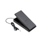 Black foot pedal with cable on a white background