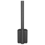 Black outdoor speaker on a white background